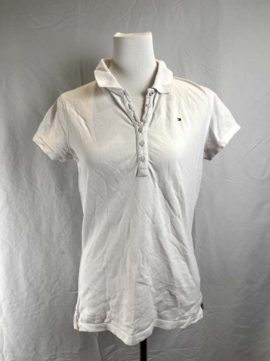 TOMMY HILFIGER POLO MAGLIA DONNA COTONE TG. M WOMAN SHIRT CASUAL VINTAGE