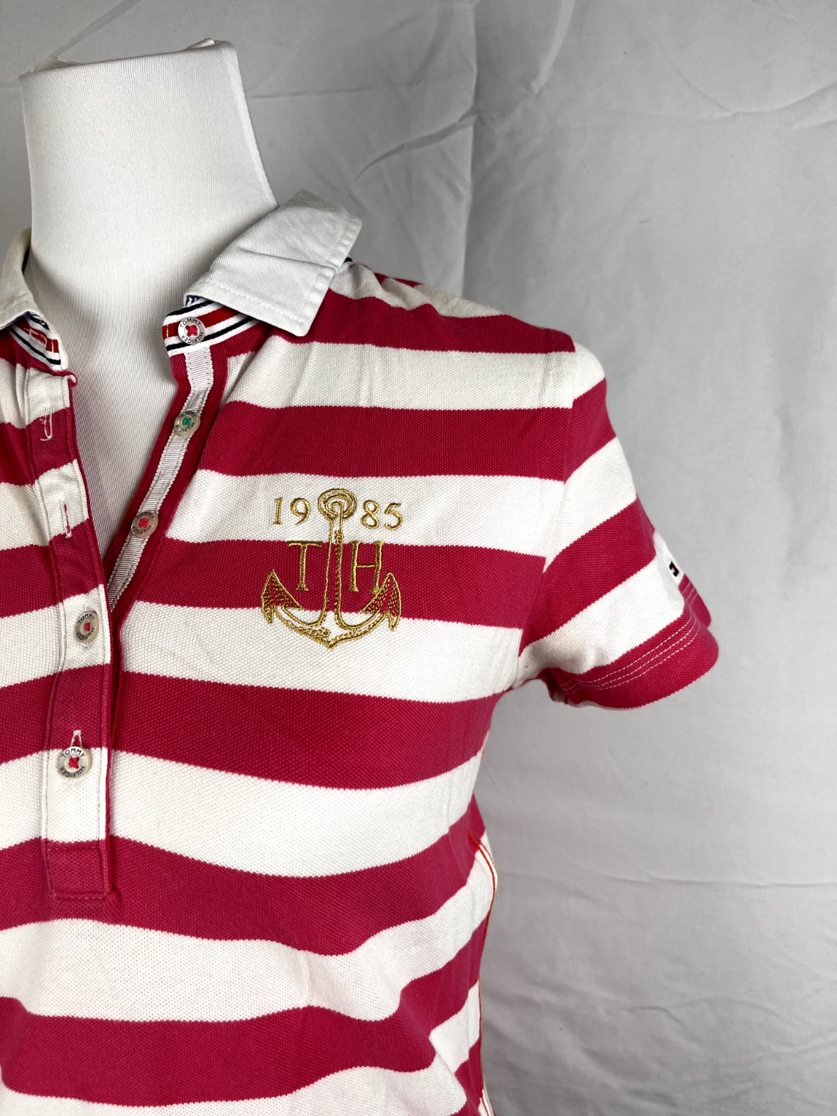 TOMMY HILFIGER POLO MAGLIA DONNA COTONE TG L WOMAN CASUAL VINTAGE TOP T-SHIRT