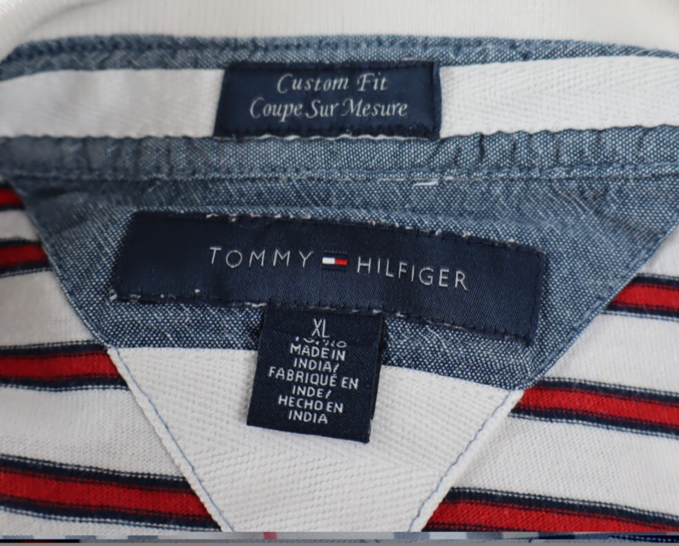 TOMMY HILFIGER MAGLIA POLO UOMO TG. XL MAN T-SHIRT CASUAL VINTAGE COTONE