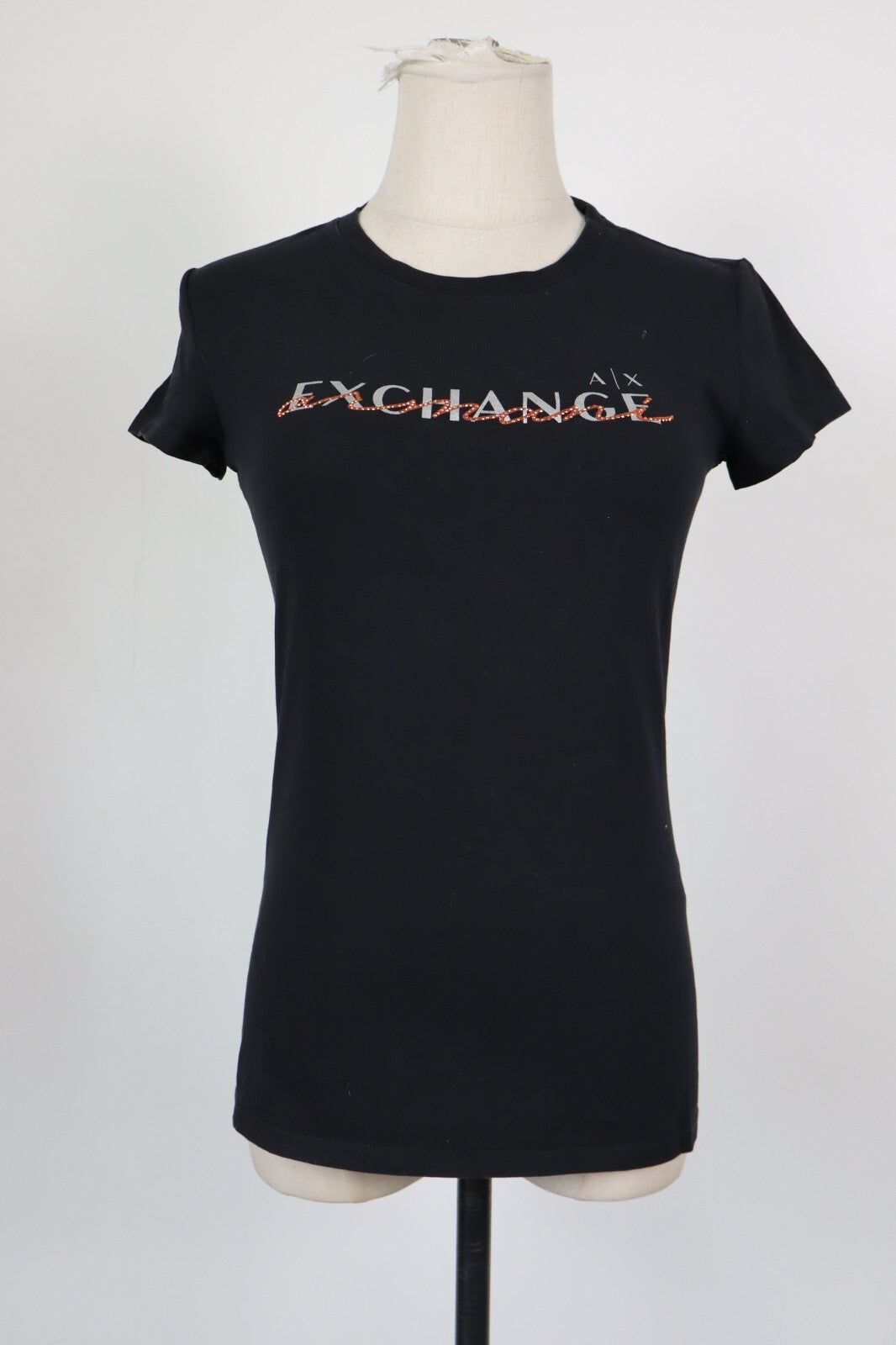 ARMANI EXCHANGE MAGLIA DONNA TG S WOMAN CASUAL VINTAGE TOP T-SHIRT COTONE