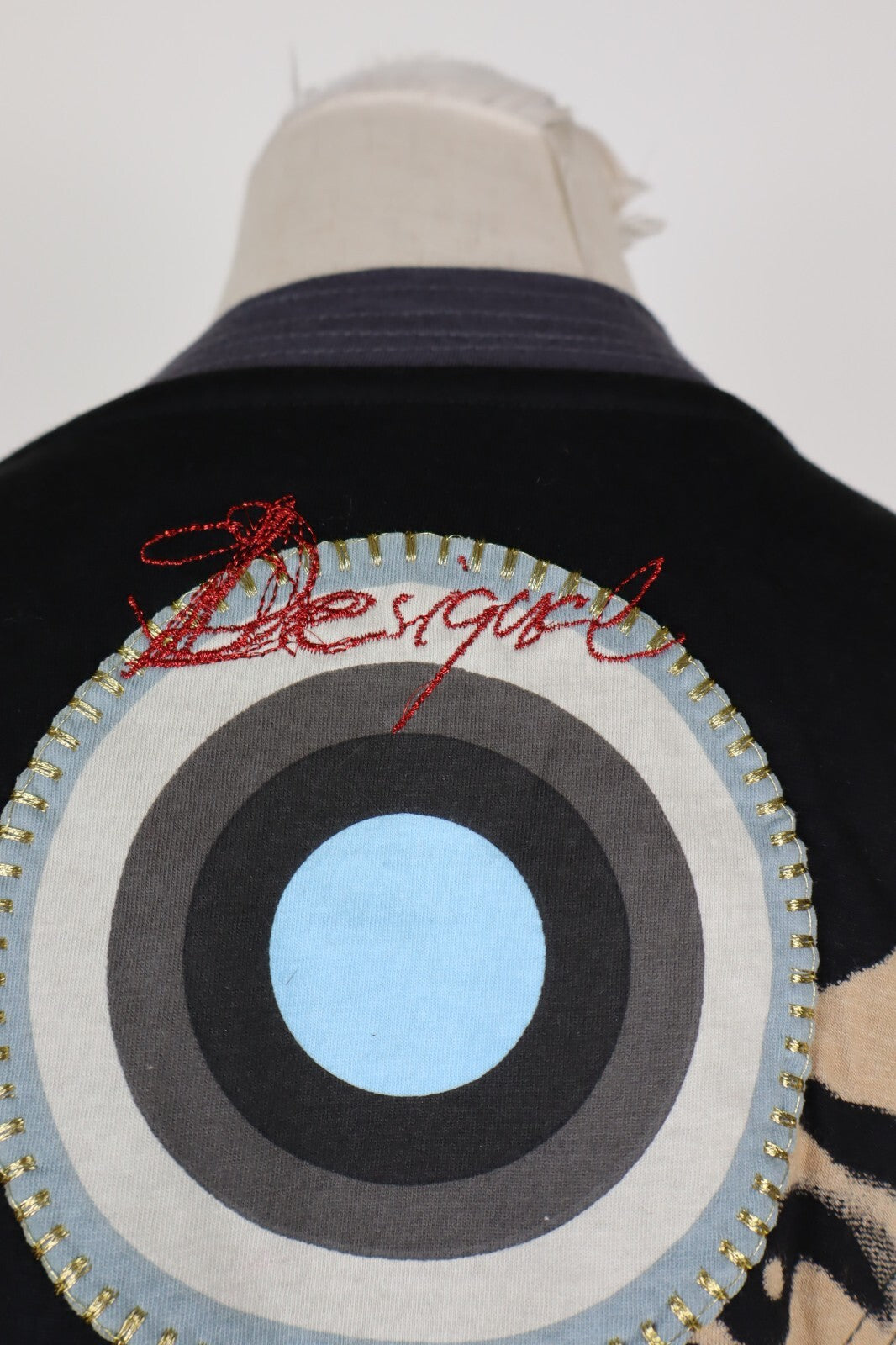 DESIGUAL MAGLIA LUNGA COTONE DONNA TG. XL WOMAN CASUAL VINTAGE T-SHIRT COTTON