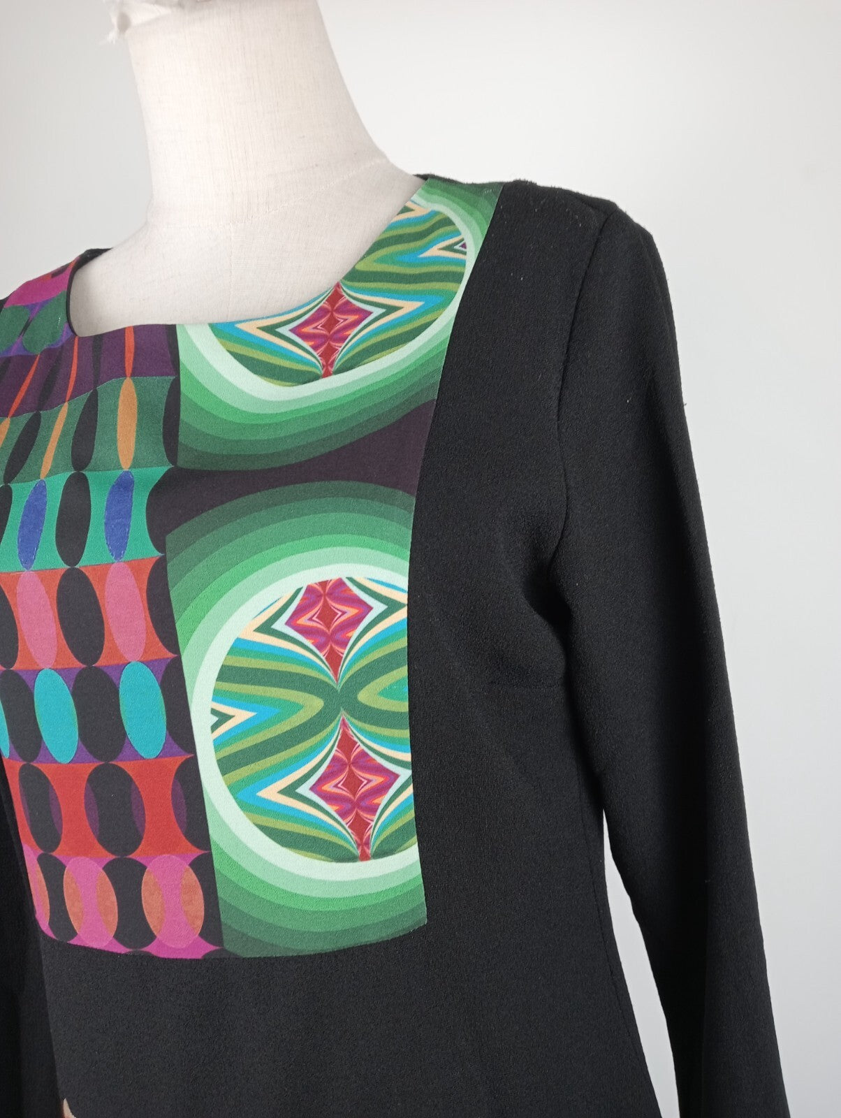 DESIGUAL VESTITO ABITO DONNA TG. 40 WOMAN CASUAL VINTAGE DRESS