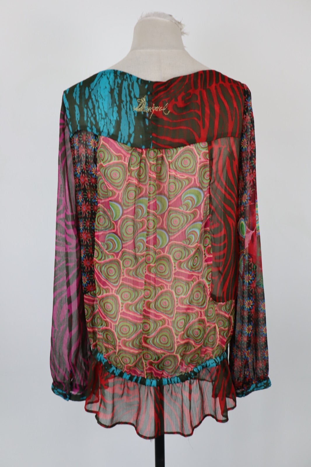 DESIGUAL MAGLIA DONNA TG. 40 WOMAN T-SHIRT CASUAL VINTAGE