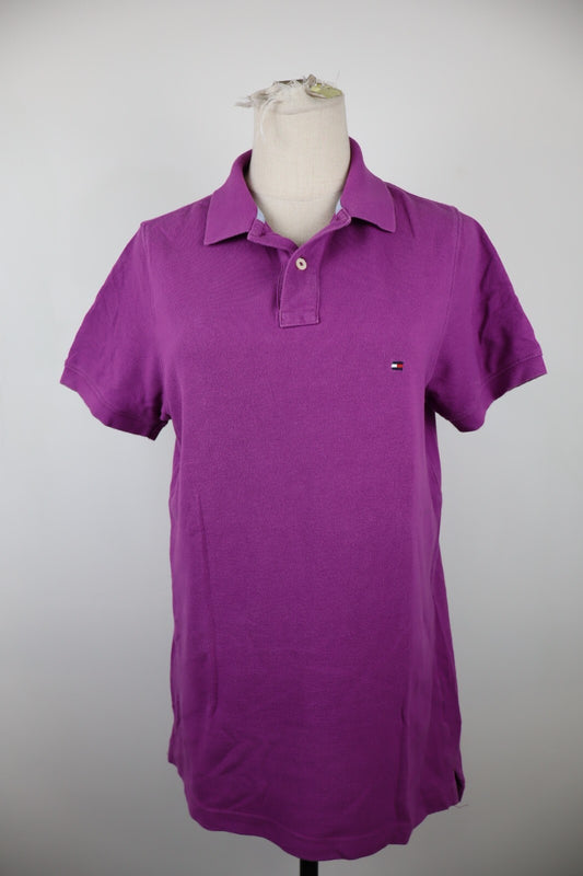 TOMMY HILFIGER POLO MAGLIA DONNA COTONE S SLIM WOMAN SHIRT CASUAL VINTAGE LOGO