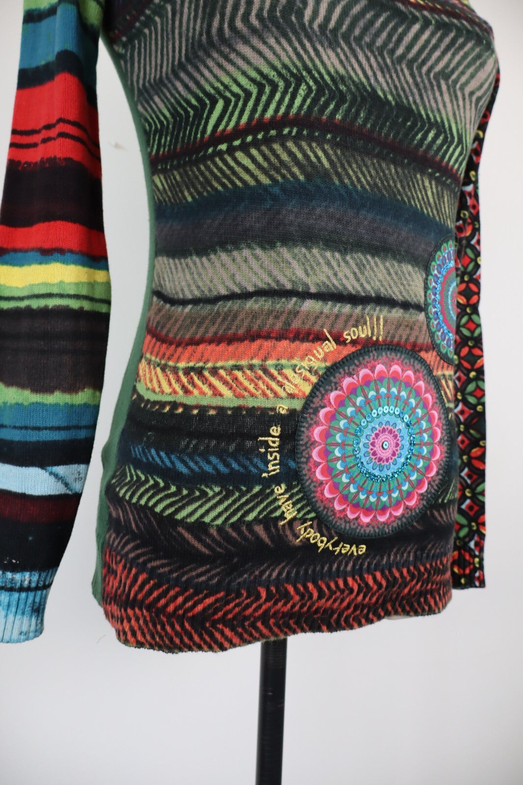 DESIGUAL MAGLIA DONNA TG. M WOMAN T-SHIRT CASUAL VINTAGE