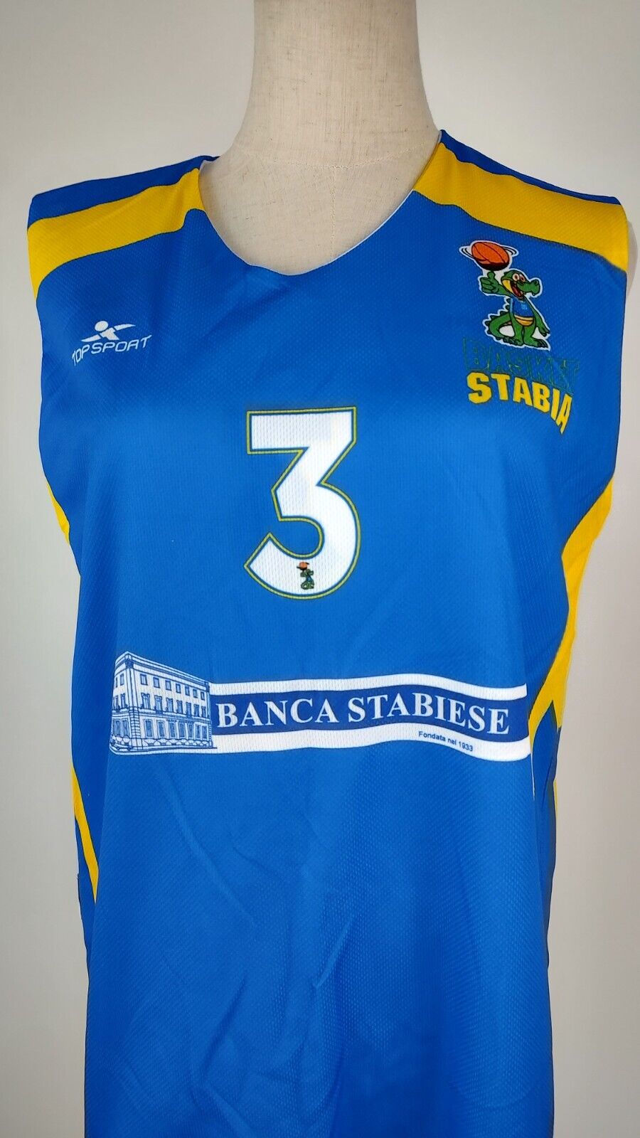 STABIA CANNAVALE N. 3 CANOTTA DONNA BASKET INDOSSATA TG M SPORT DOUBLE-FACE