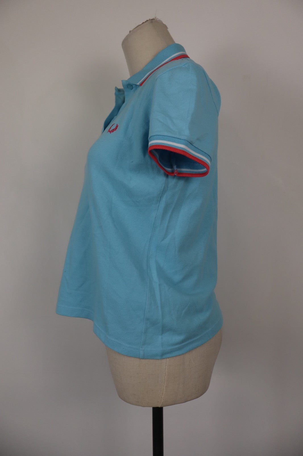 FRED PERRY POLO MAGLIA DONNA COTONE TG. L WOMAN COTTON SHIRT CASUAL VINTAGE