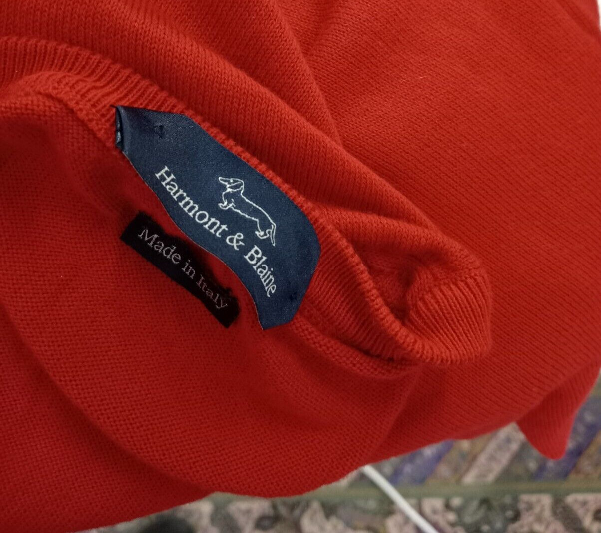 HARMONT & BLAINE MAGLIONE COTONE COTTON VINTAGE UOMO Tg. L MAN SWEATER CASUAL