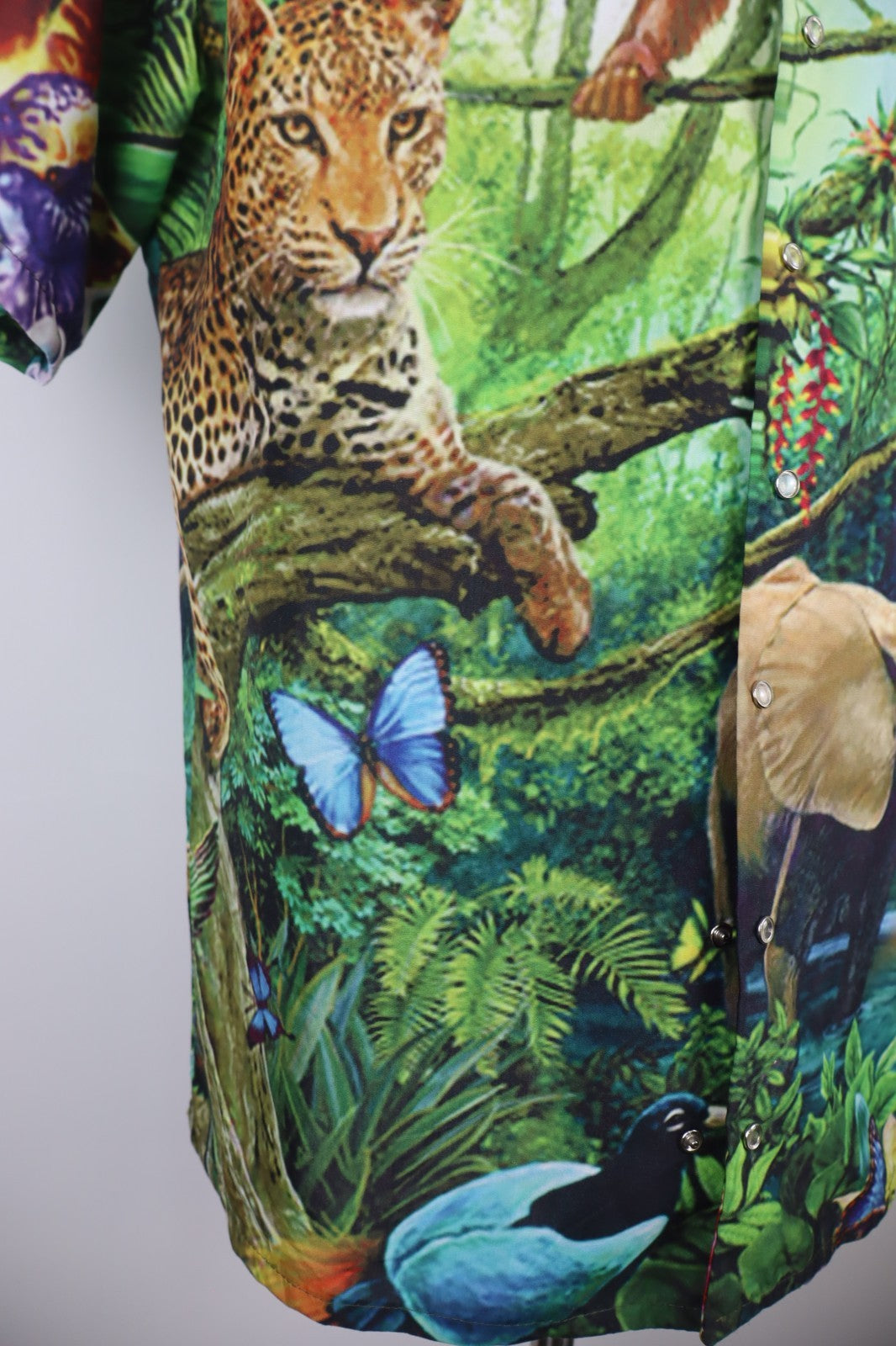 MINIMAL COUTURE MILANO CAMICIA UOMO TG L MAN CASUAL VINTAGE SHIRT ANIMALIER