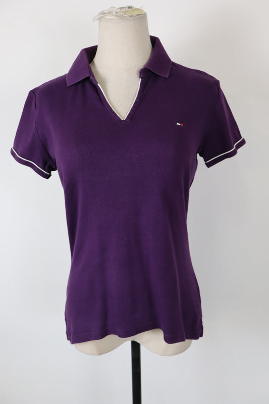 TOMMY HILFIGER POLO MAGLIA T-SHIRT DONNA COTONE TG. S WOMAN SHIRT CASUAL VINTAGE