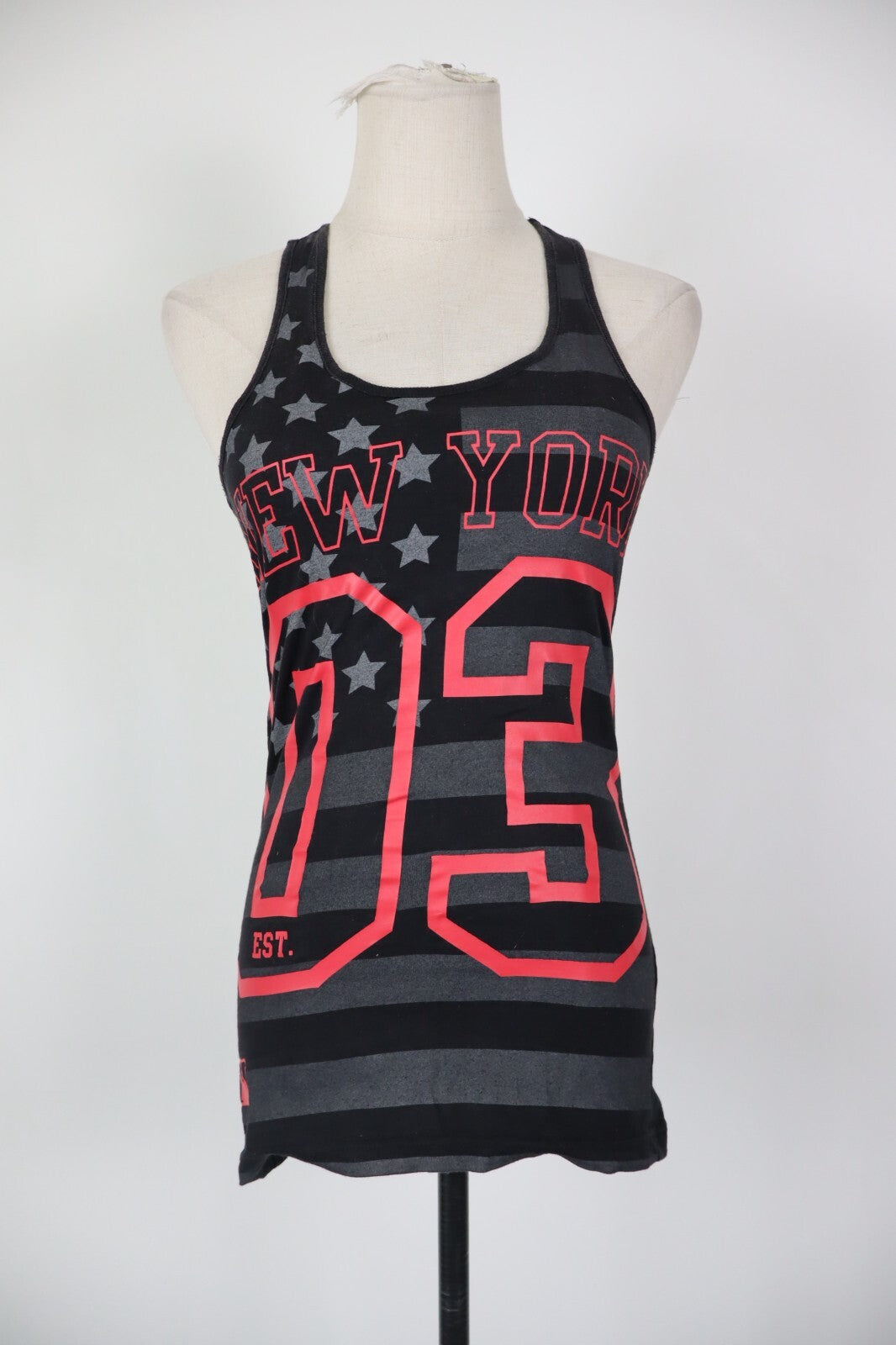 MAJESTIC NEW YORK YANKEES MAGLIA DONNA TG. S WOMAN VINTAGE T-SHIRT TOP COTONE