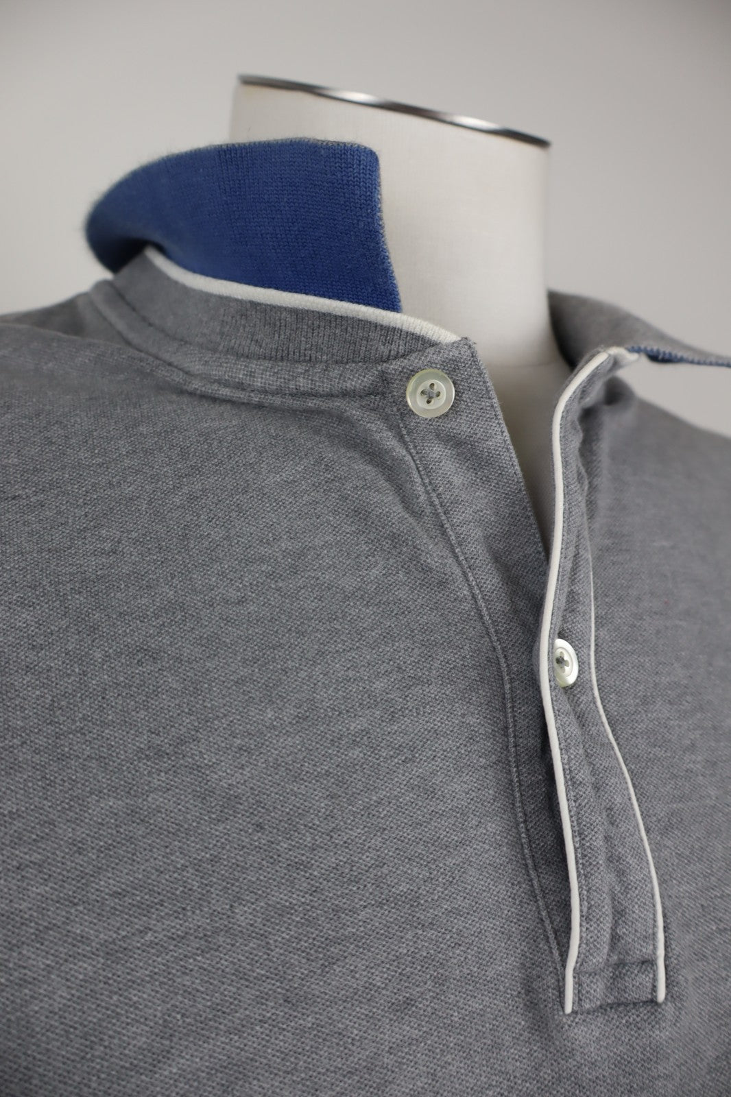 FAY  POLO MAGLIA UOMO COTONE TG L MAN COTTON T- SHIRT CASUAL VINTAGE GRIGIO LOGO