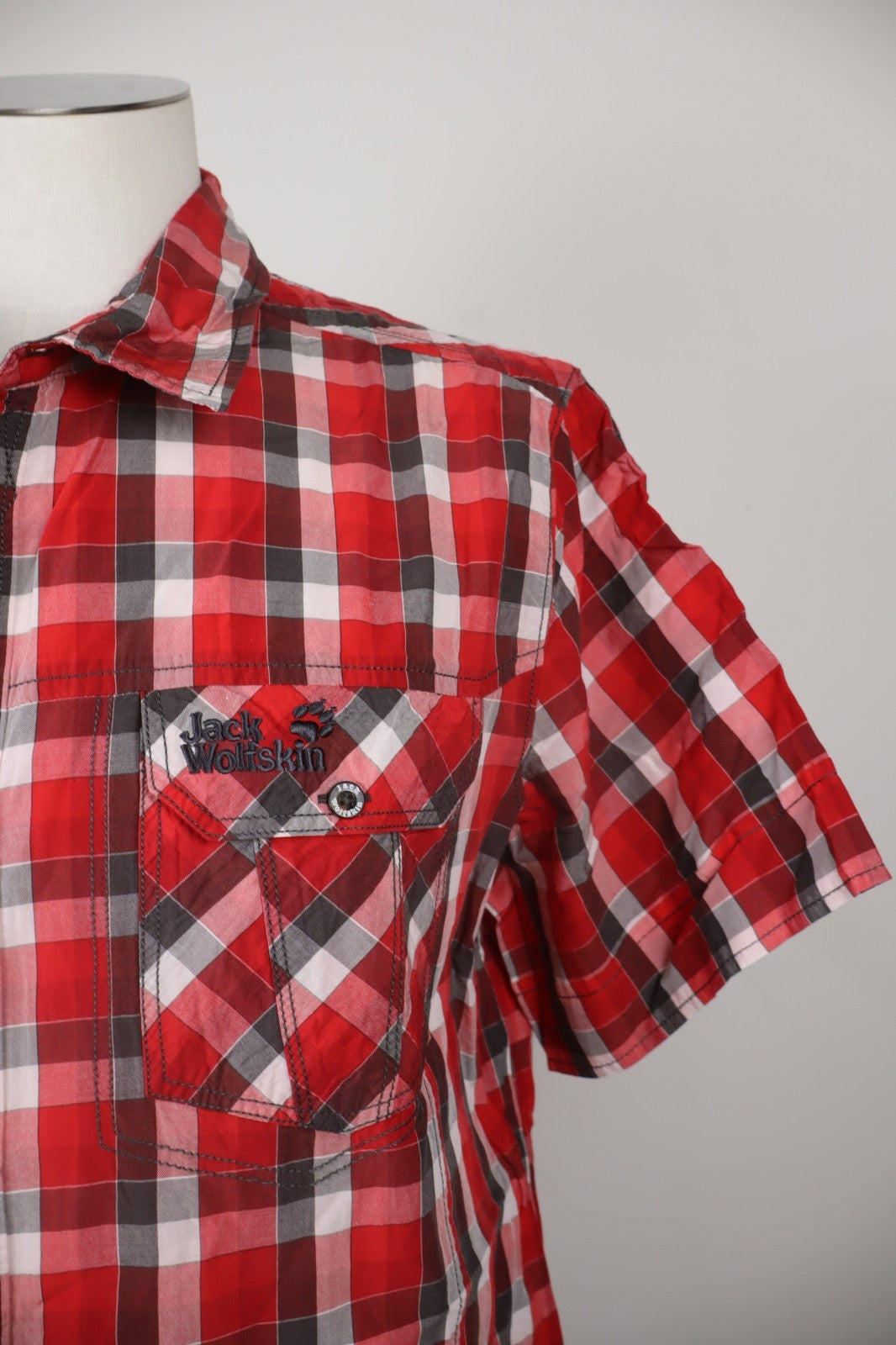JACK WOLFSKIN CAMICIA UOMO 2XL MAN CASUAL VINTAGE  SHIRT COTTON COTONE TASCHE