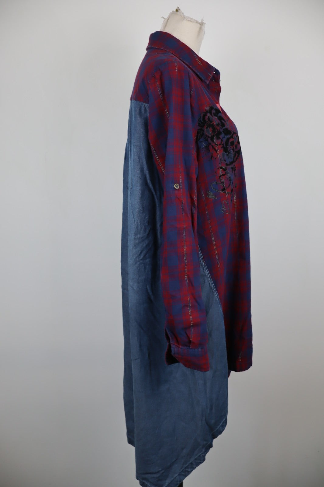 DESIGUAL VESTITO ABITO MANICHE LUNGHE DONNA TG. L WOMAN CASUAL VINTAGE DRESS