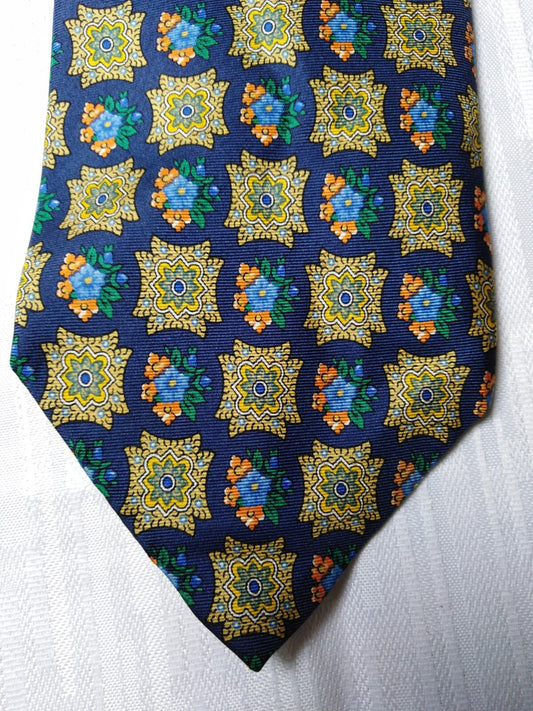 ROXY 100% SILK TIE SETA CRAVATTA NECKTIE MADE IN ITALY