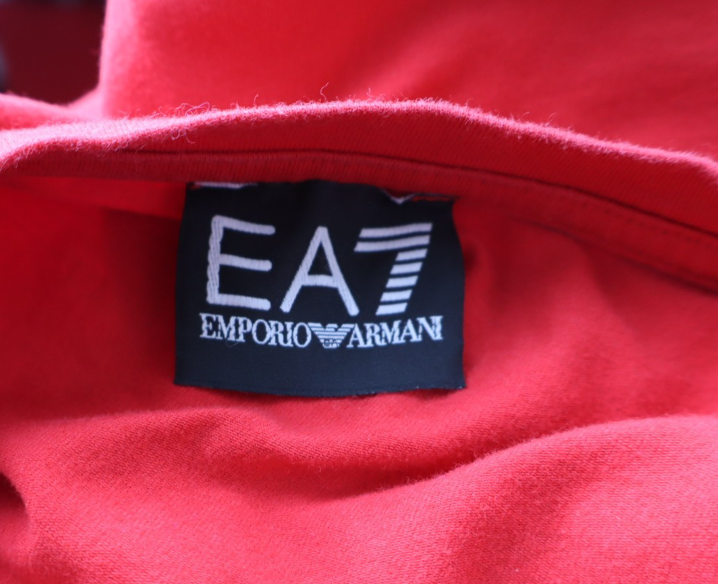 EA7 EMPORIO ARMANI MAGLIA COTONE DONNA TG. XS WOMAN CASUAL VINTAGE T-SHIRT LOGO