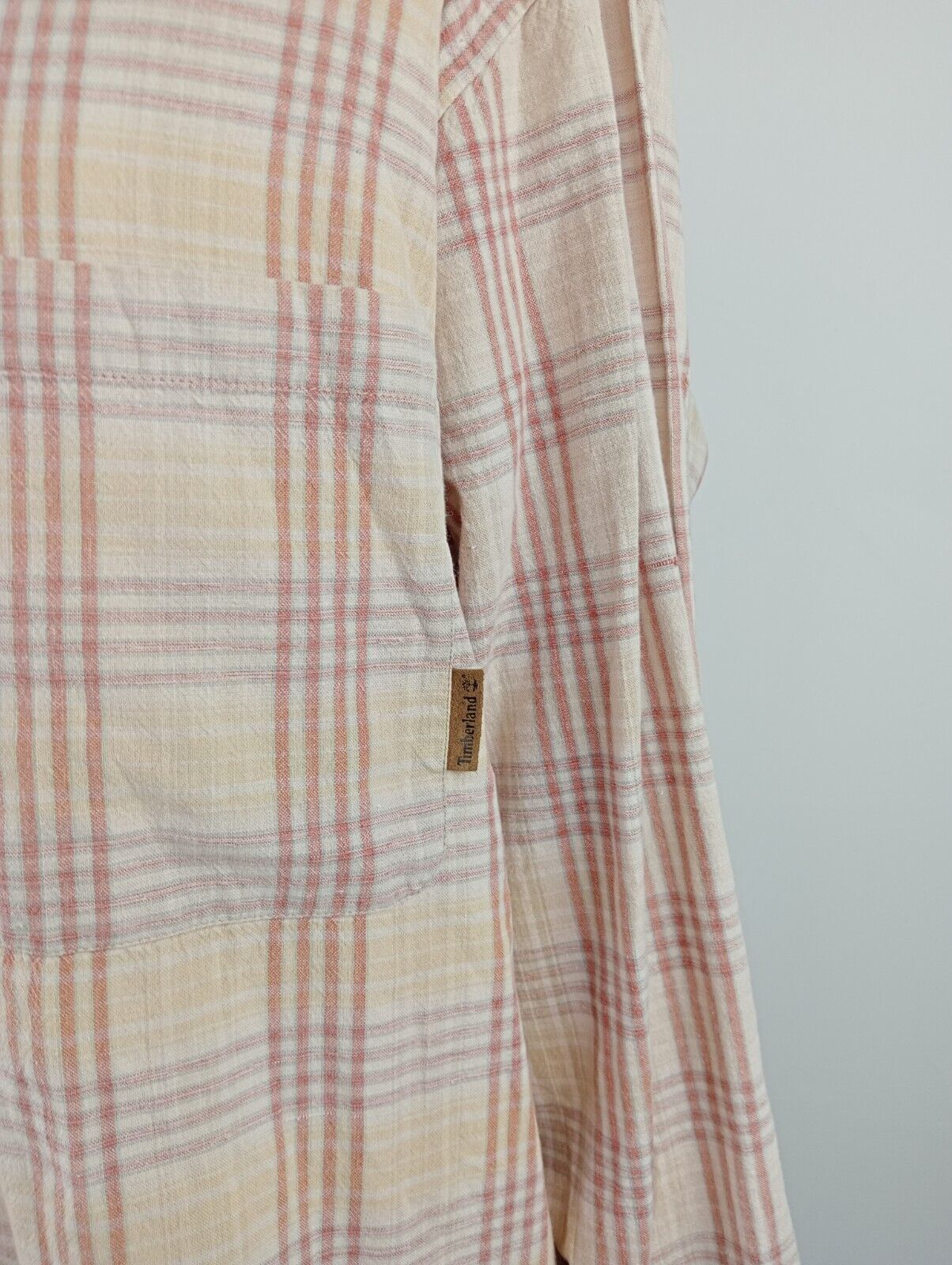 TIMBERLAND CAMICIA UOMO TG. L MAN CASUAL VINTAGE SHIRT COTONE COTTON ITALY