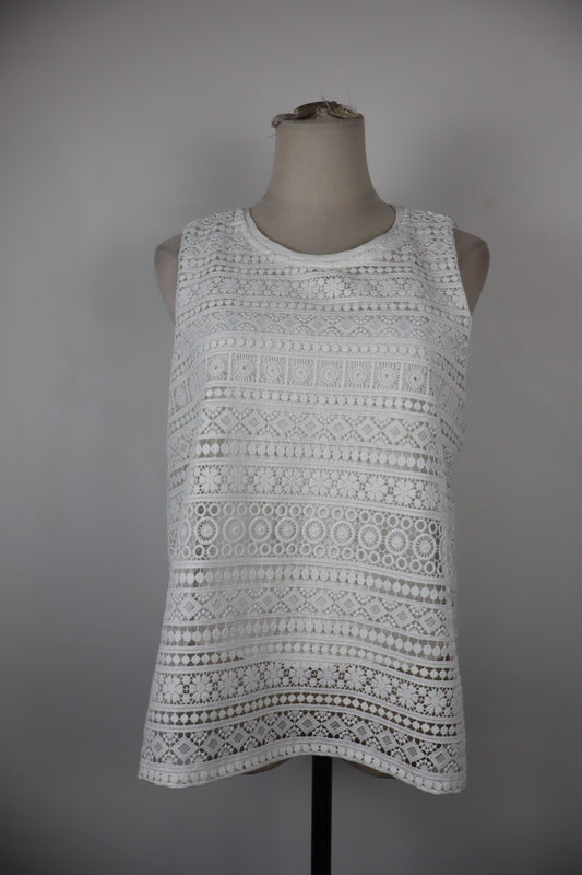 TOMMY HILFIGER MAGLIA DONNA TG L WOMAN CASUAL VINTAGE TOP T-SHIRT COTONE RICAMO