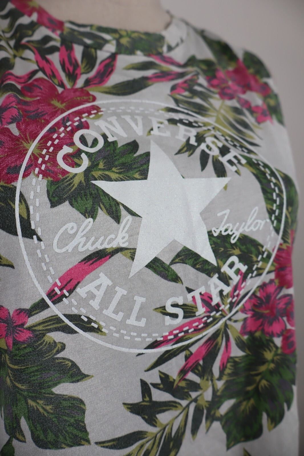 CONVERSE MAGLIA LUNGA SMANICATA DONNA TG. S WOMAN CASUAL VINTAGE T-SHIRT COTONE