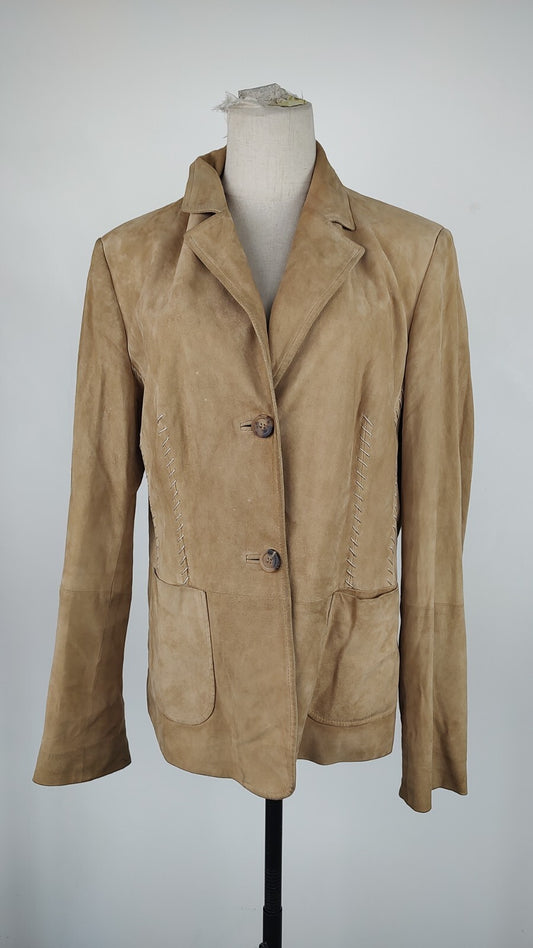 MARELLA GIACCA PELLE DI CAPRA DONNA TG. 48 WOMAN CASUAL LEATHER VINTAGE JACKET