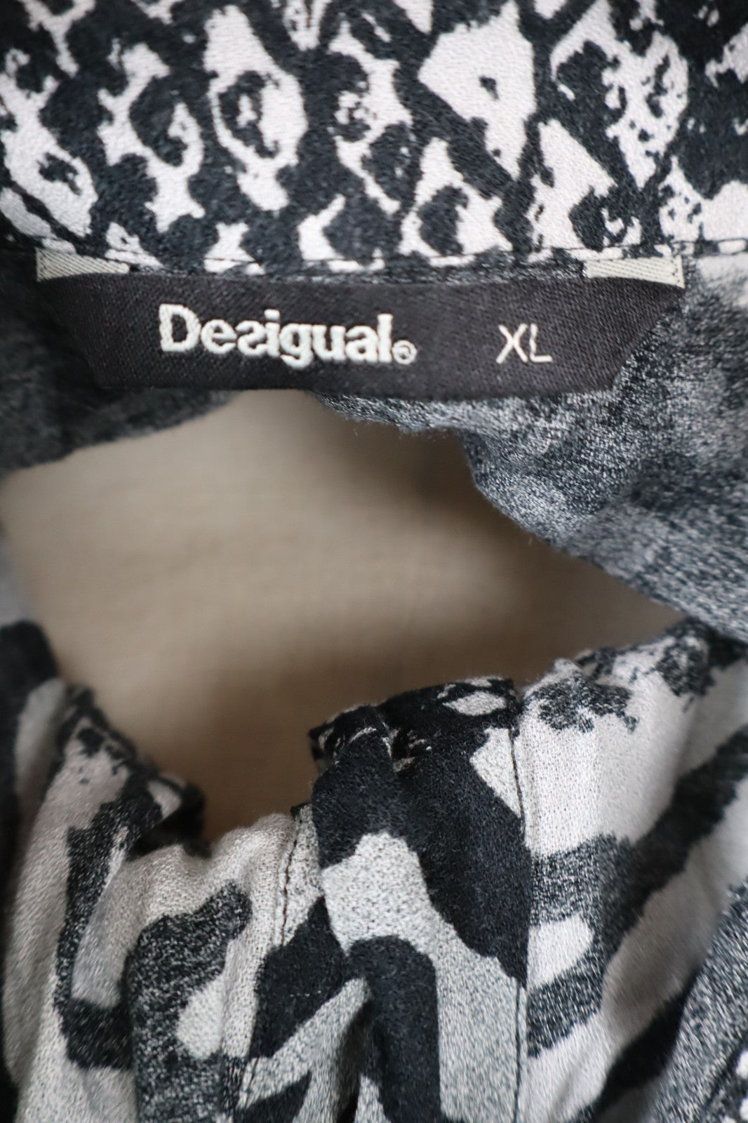 DESIGUAL CAMICIA DONNA TG. XL WOMAN SHIRT CASUAL VINTAGE ANIMALIER