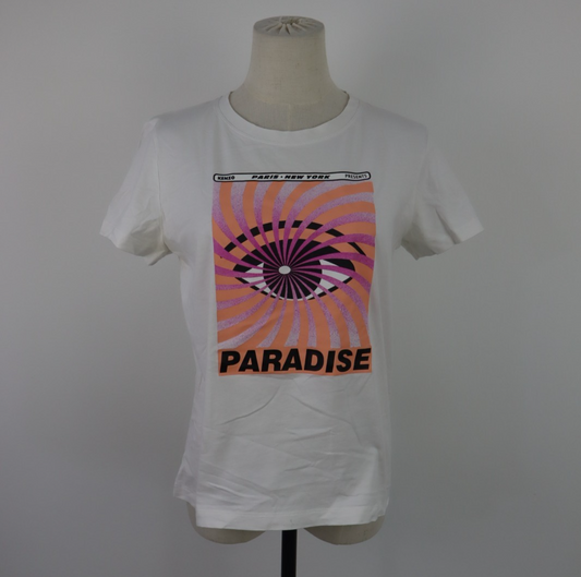 KENZO MAGLIA DONNA TG. L WOMAN CASUAL VINTAGE T-SHIRT TOP COTONE PARADISE OCCHIO