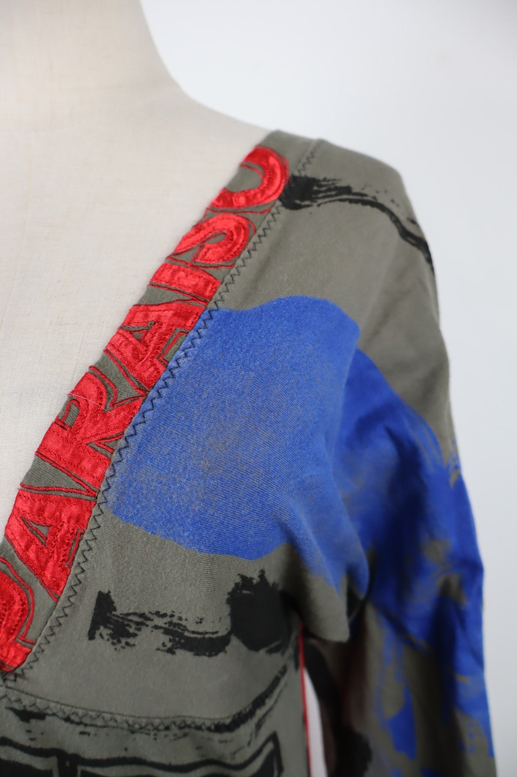 DESIGUAL MAGLIA MANICHE LUNGHE DONNA TG. S WOMAN T-SHIRT CASUAL VINTAGE COTONE