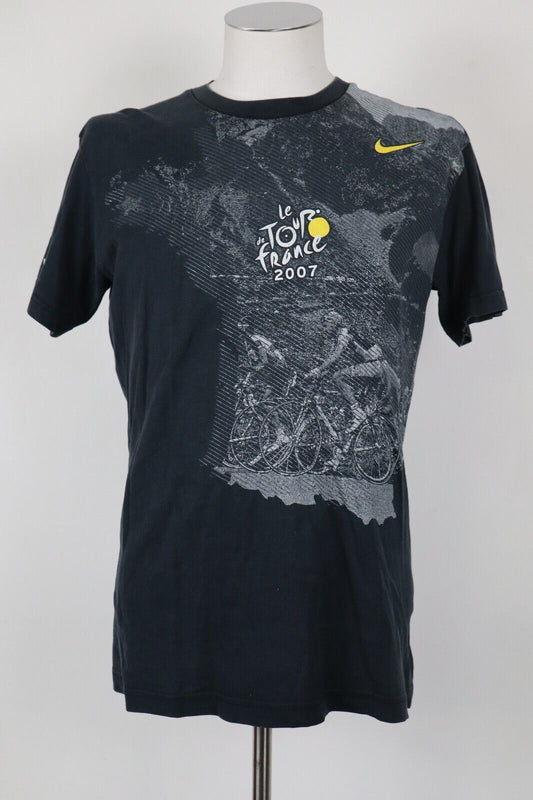 NIKE LE TOUR DE FRANCE 2007 MAGLIA UOMO TG M COTONE MAN T-SHIRT VINTAGE CICLISMO