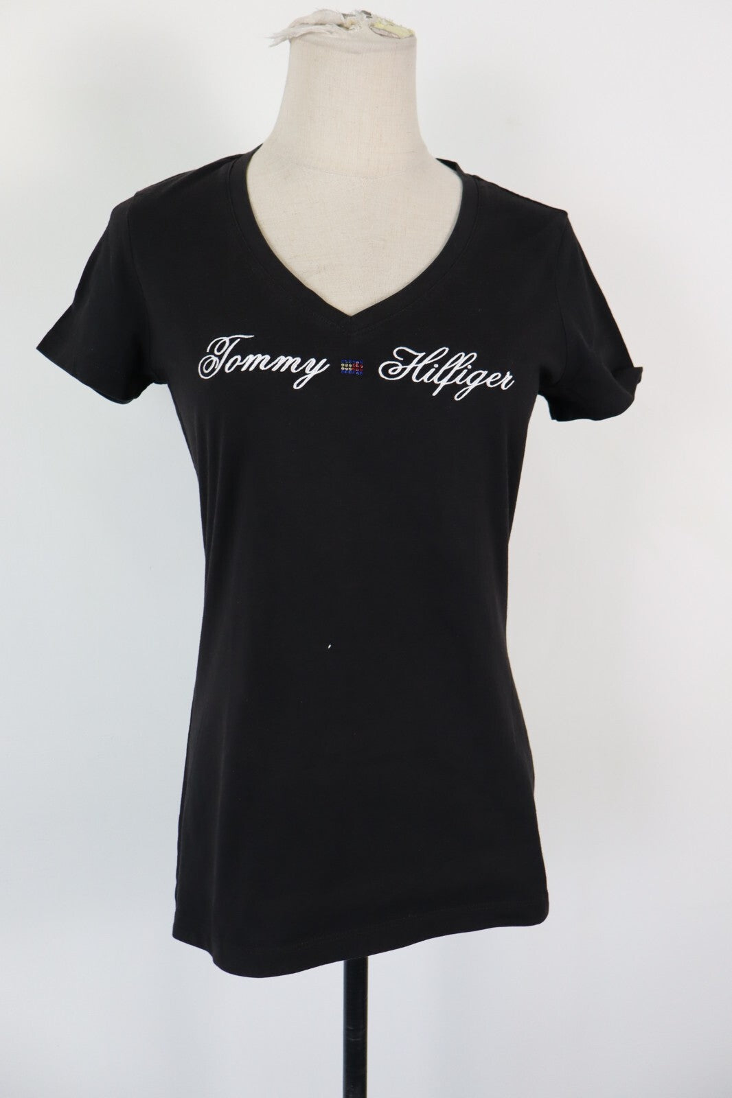 TOMMY HILFIGER MAGLIA DONNA TG. M WOMAN CASUAL VINTAGE T-SHIRT TOP COTONE