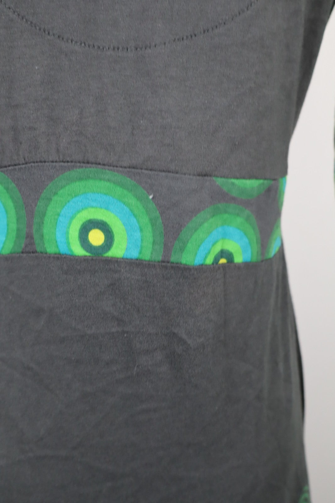 DESIGUAL  VESTITO ABITO DONNA TG.  XL SHORT WOMAN CASUAL VINTAGE DRESS