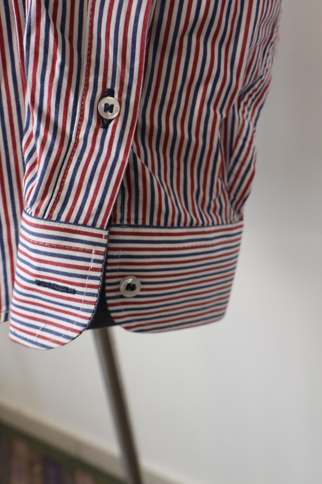 NAVIGARE CAMICIA COTONE UOMO TG. L MAN CASUAL VINTAGE SHIRT LOGO COTTON