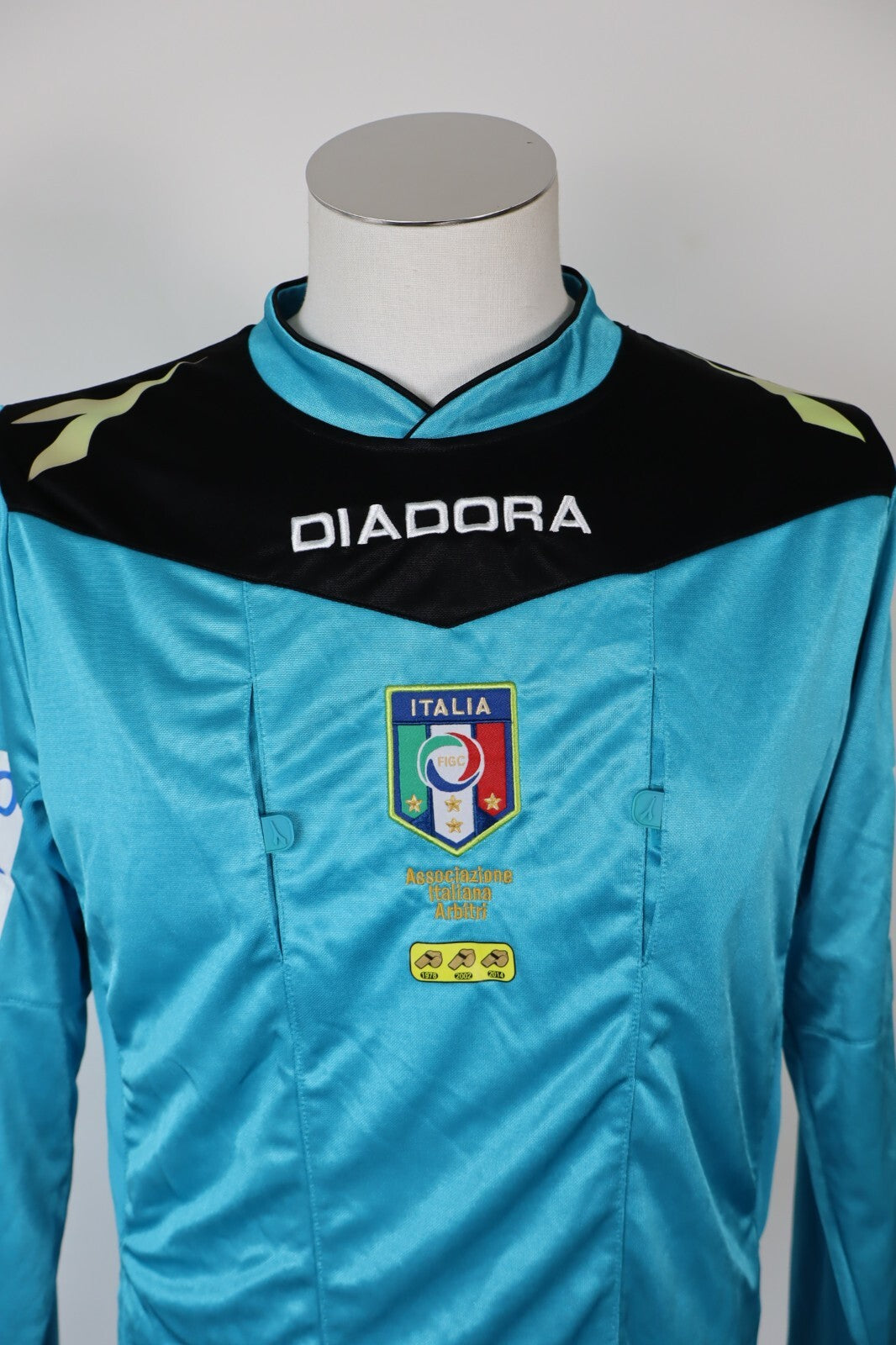 DIADORA ITALIA AURELIANO MAGLIA CALCIO ARBITRO UOMO Tg M MAN JERSEY INDOSSATA