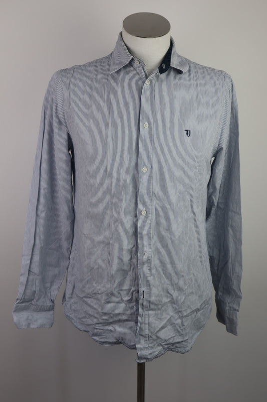 TRUSSARDI COLLECTION CAMICIA UOMO 40 15.75 MAN CASUAL VINTAGE SHIRT COTONE