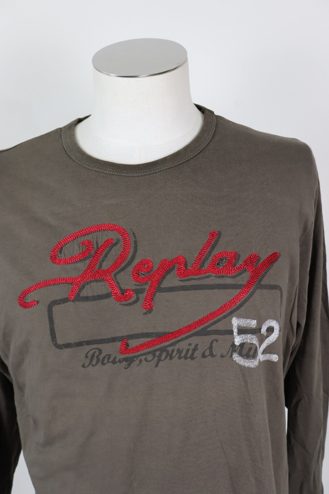 REPLAY MAGLIA UOMO TG. L MAN T-SHIRT VINTAGE CASUAL COTONE MADE IN ITALY