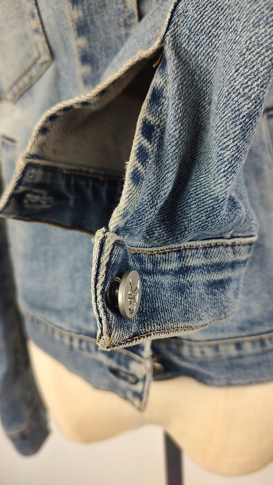 CALVIN KLEIN GIACCA DONNA COTONE Tg S WOMAN CASUAL VINTAGE JACKET COTTON DENIM