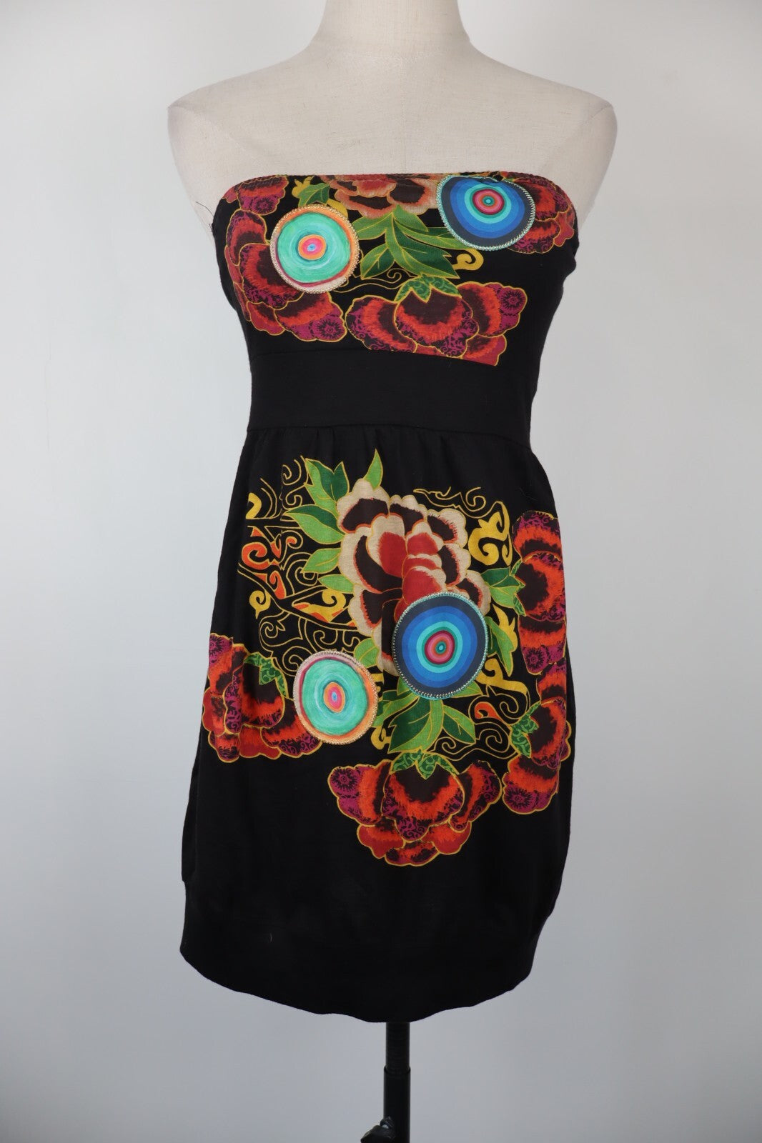 DESIGUAL VESTITO DONNA TG. S WOMAN CASUAL VINTAGE DRESS ABITO COTONE COTTON