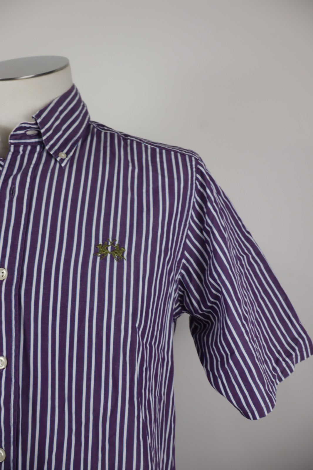 LA MARTINA CAMICIA UOMO TG. M MAN CASUAL VINTAGE SHIRT COTONE COTTON A RIGHE