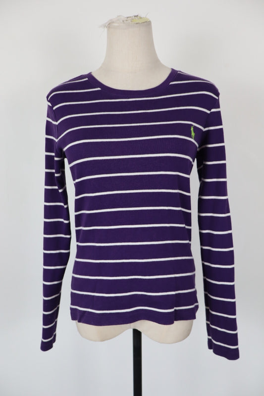 RALPH LAUREN DONNA MAGLIA COTONE TG. M WOMAN COTTON SHIRT CASUAL VINTAGE