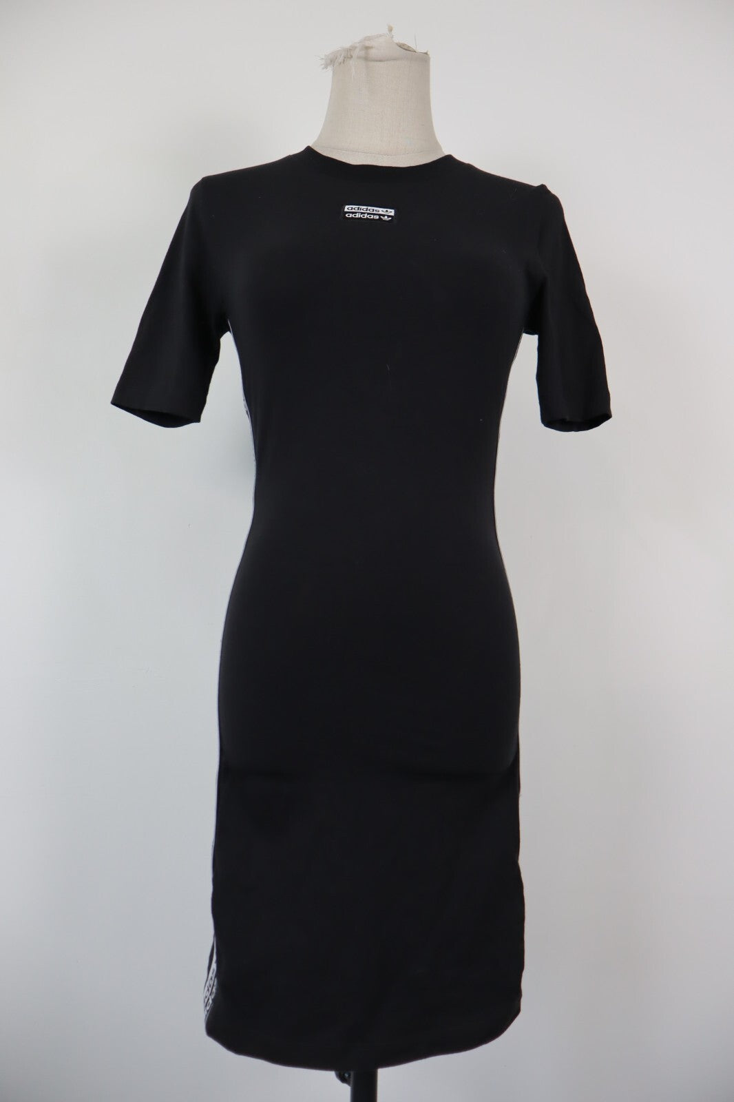 ADIDAS VESTITO ABITO DONNA TG. 38 WOMAN CASUAL VINTAGE DRESS FELPA COTONE
