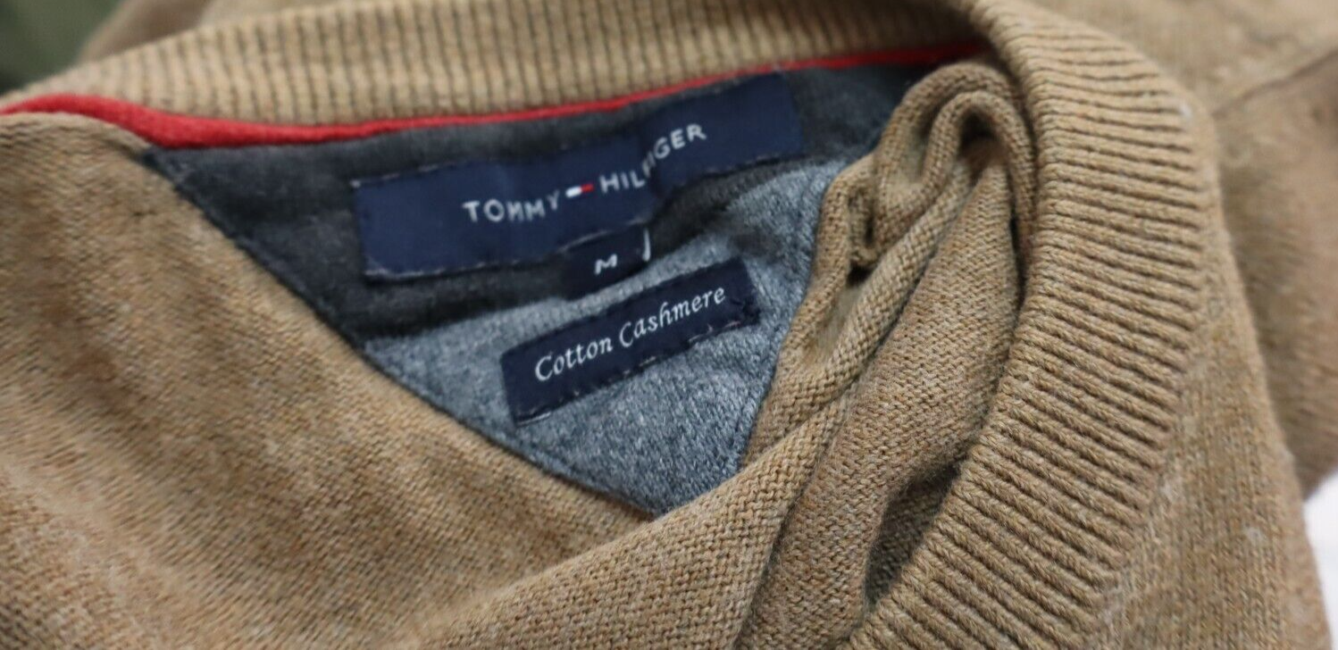 TOMMY HILFIGER MAGLIONE COTONE CASHMERE VINTAGE UOMO Tg M SWEATER MAN CASUAL