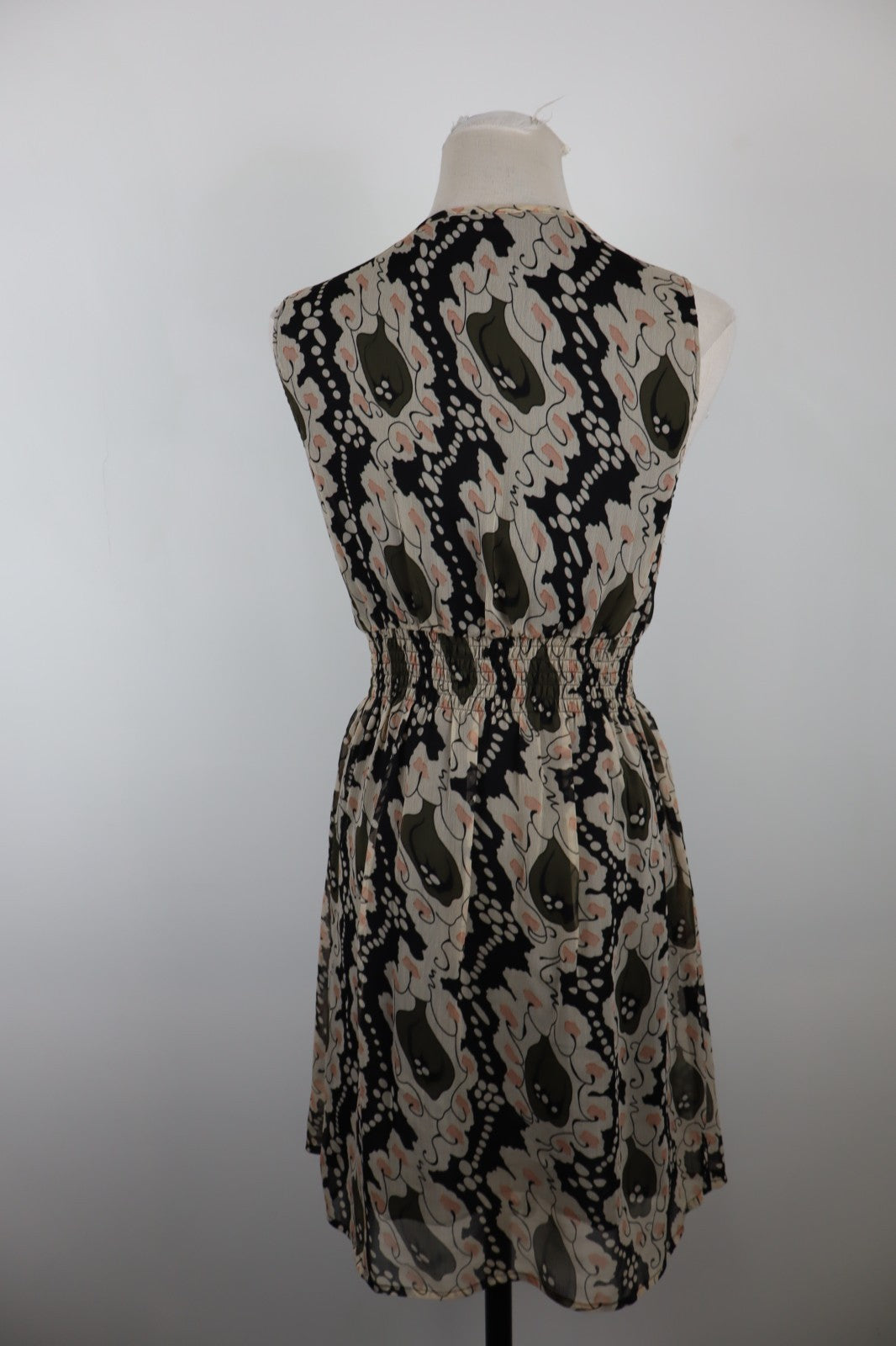 FORNARINA VESTITO ABITO SMANICATO DONNA TG. M WOMAN CASUAL VINTAGE DRESS VELATO