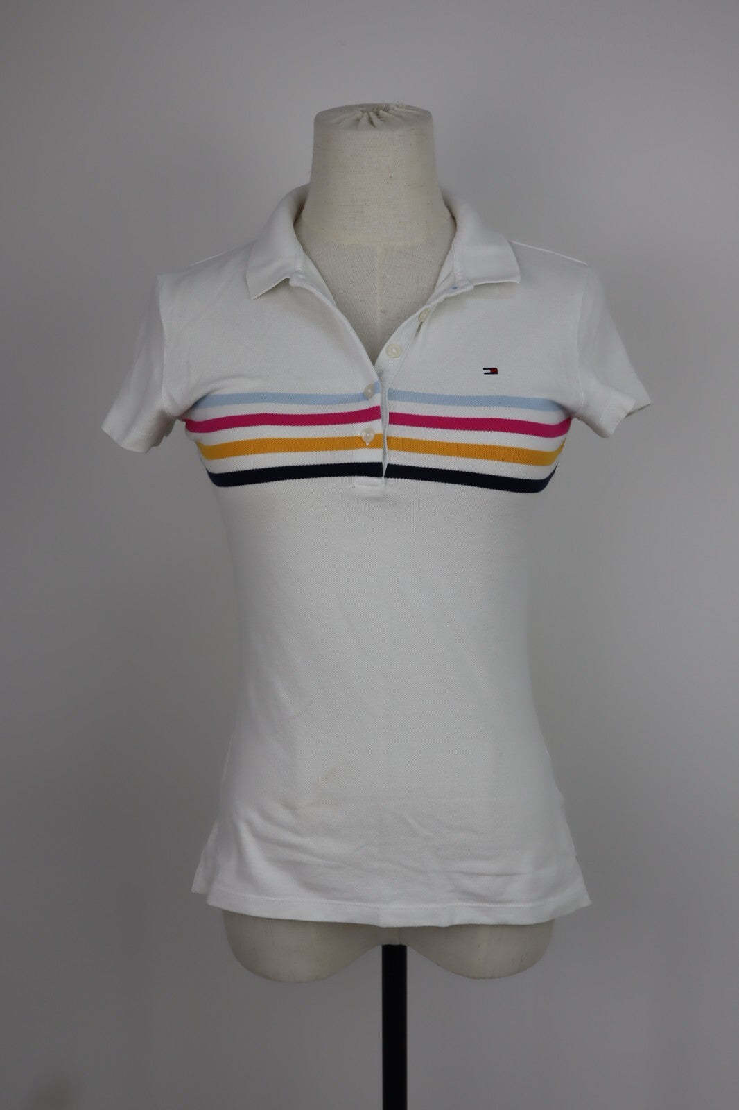 TOMMY HILFIGER MAGLIA POLO DONNA TG XS WOMAN CASUAL VINTAGE TOP T-SHIRT