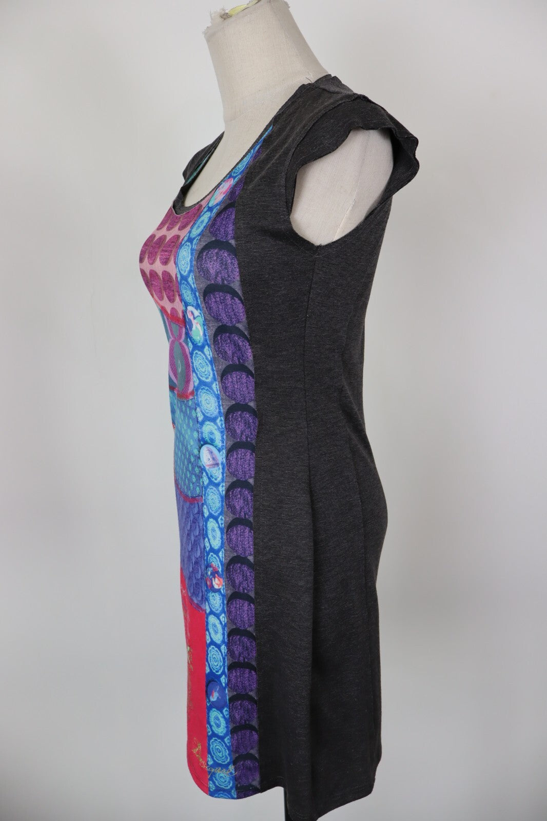 DESIGUAL VESTITO ABITO DONNA TG. XS WOMAN CASUAL VINTAGE DRESS