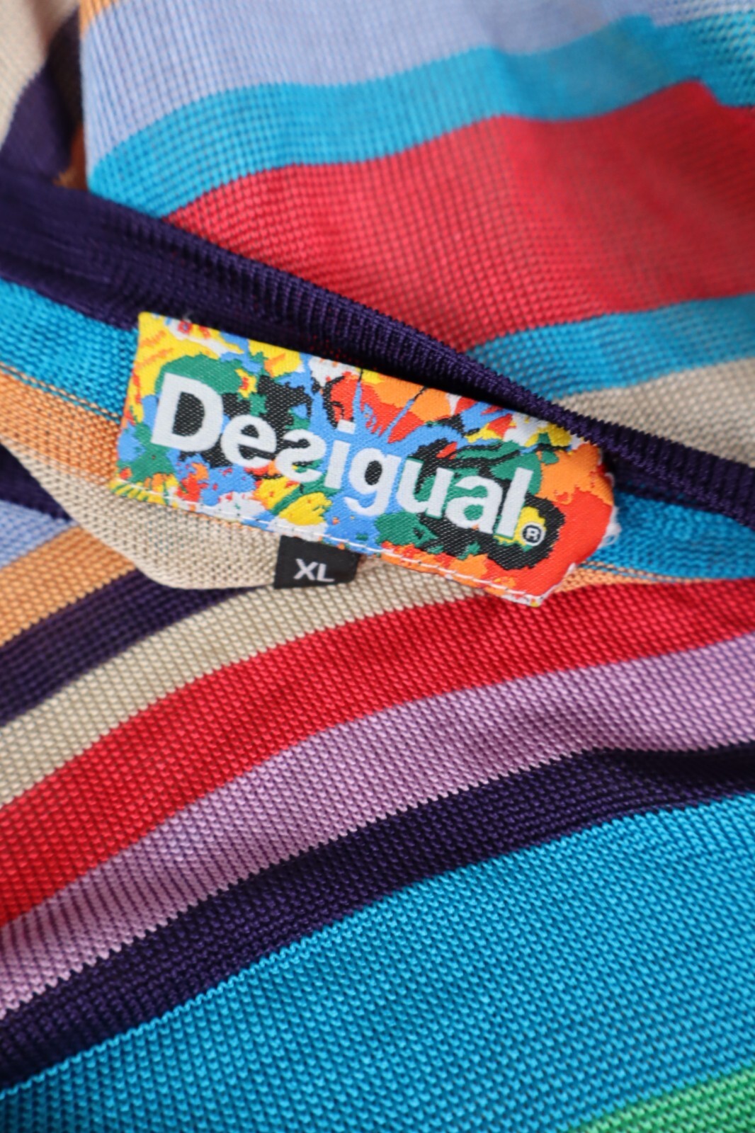 DESIGUAL VESTITO ABITO DONNA TG. XL WOMAN CASUAL VINTAGE DRESS VARIOPINTO