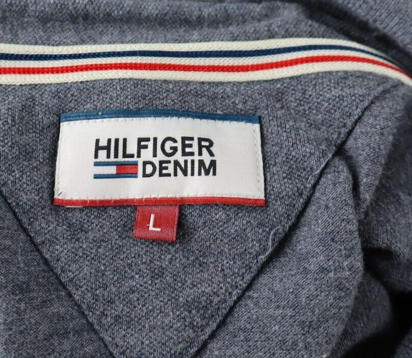 TOMMY HILFIGER DENIM MAGLIA POLO UOMO TG. L MAN T-SHIRT CASUAL VINTAGE