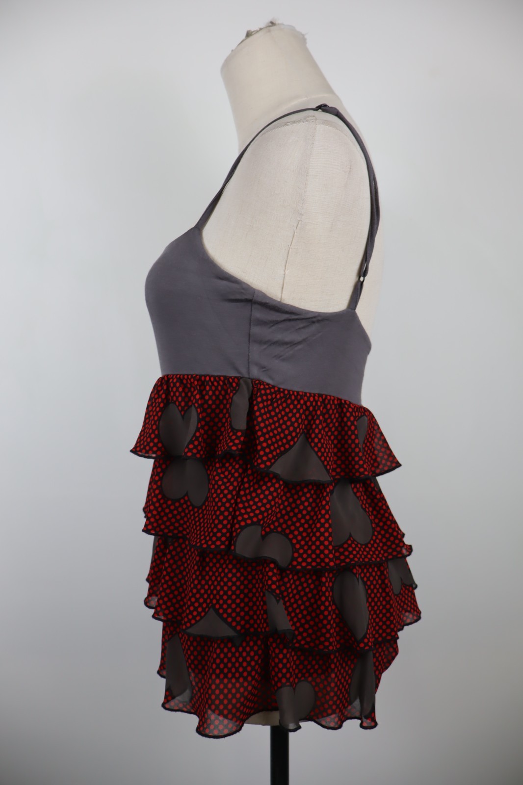 FORNARINA MAGLIA CANOTTA DONNA TG. M WOMAN CASUAL VINTAGE T-SHIRT TOP  VOLANT