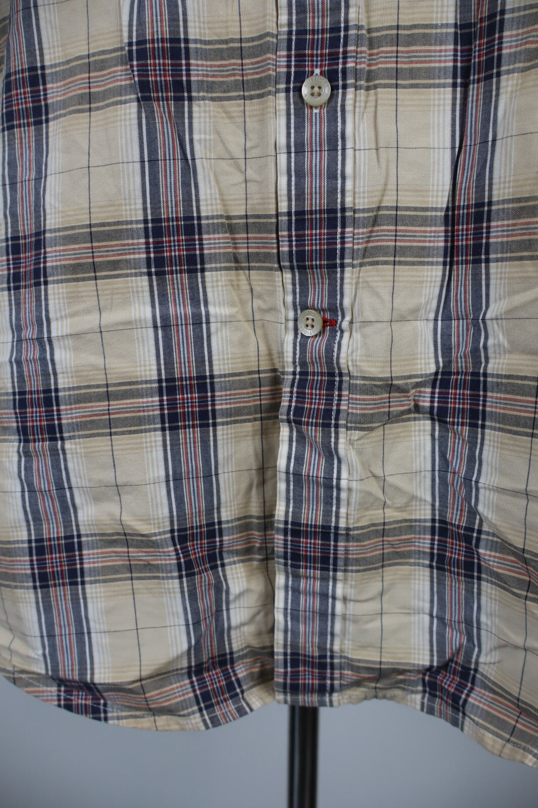 TOMMY HILFIGER CAMICIA A QUADRI UOMO TG XXL MAN CASUAL VINTAGE SHIRT COTONE