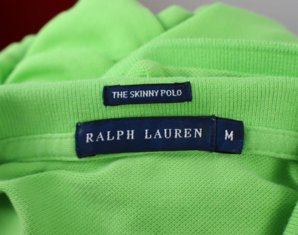 RALPH LAUREN SKINNY POLO MAGLIA UOMO COTONE TG M MAN COTTON SHIRT CASUAL VINTAGE
