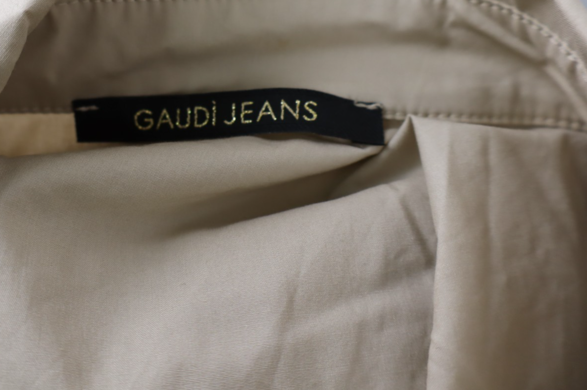 GAUDI JEANS VESTITO ABITO A CAMICIA DONNA TG. 44 WOMAN CASUAL VINTAGE DRESS