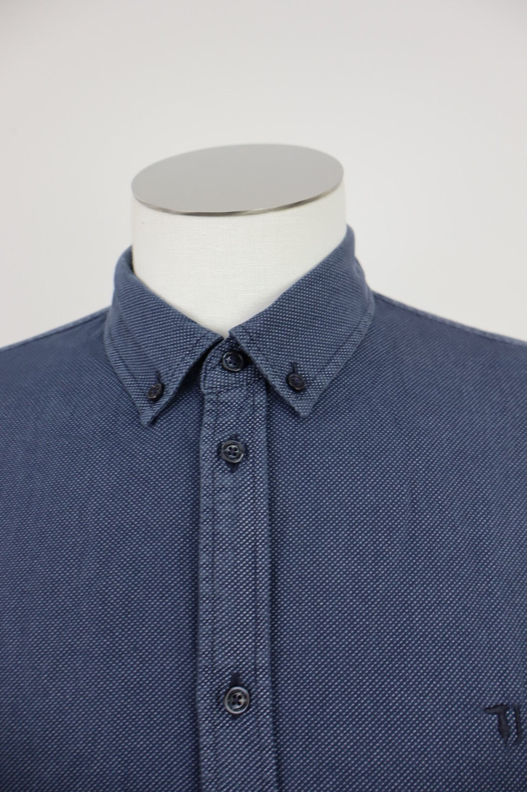 TRUSSARDI JEANS CAMICIA UOMO TG 41 MAN CASUAL VINTAGE SHIRT COTONE COTTON